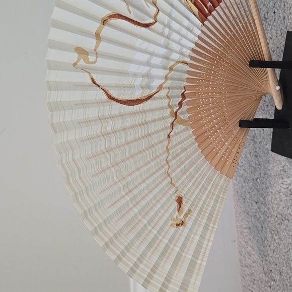 Elegant Decorative Mt. Fuji Fan with Stand - Picture 3 of 3